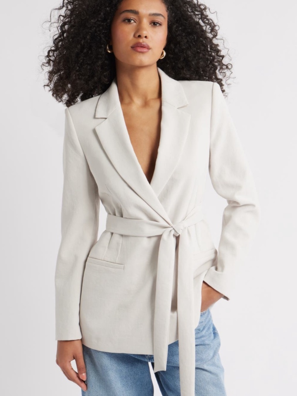Open Edit The Curator Tie Waist Blazer